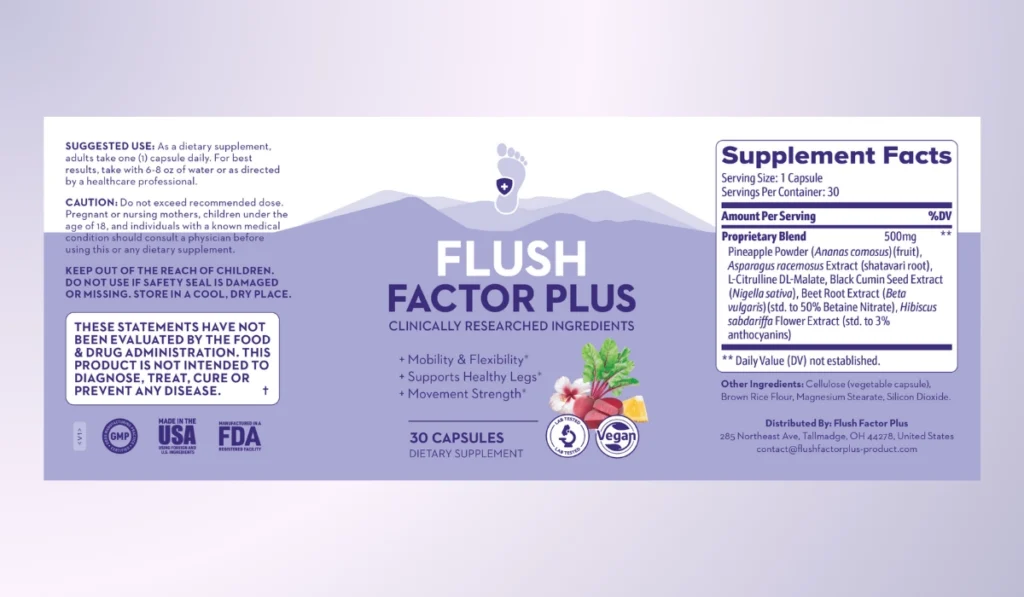 Flush Factor Plus Ingredients